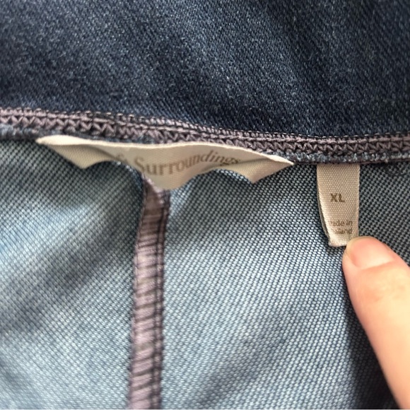 Soft Surroundings‎ Pull On Denim Crop Pants Sz XL - Picture 9 of 11